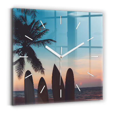 Štvorcové hodiny Surfovanie na pláži