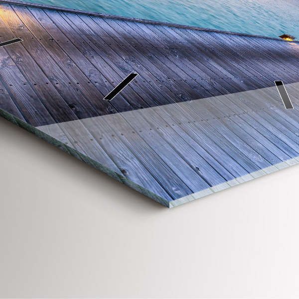 Štvorcové hodiny Západ slnka na Maldivách