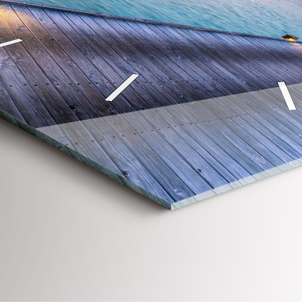 Štvorcové hodiny Západ slnka na Maldivách