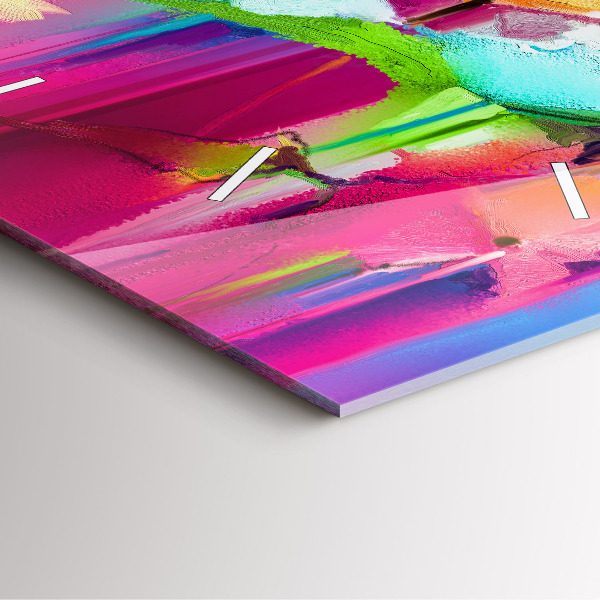 Štvorcové hodiny Abstraktné kvety