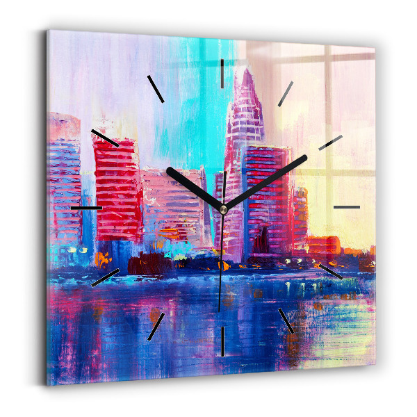 Štvorcové hodiny Abstrakcia mrakodrapov