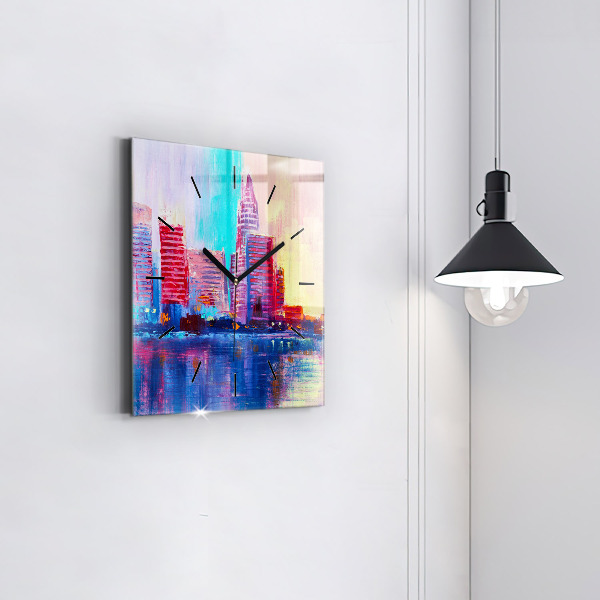 Štvorcové hodiny Abstrakcia mrakodrapov