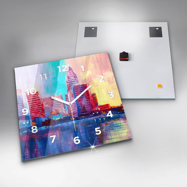 Štvorcové hodiny Abstrakcia mrakodrapov