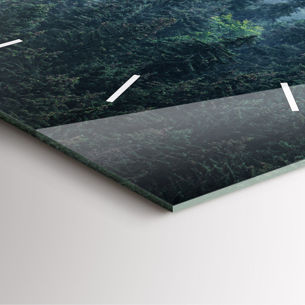 Štvorcové hodiny Zahmlená horská krajina