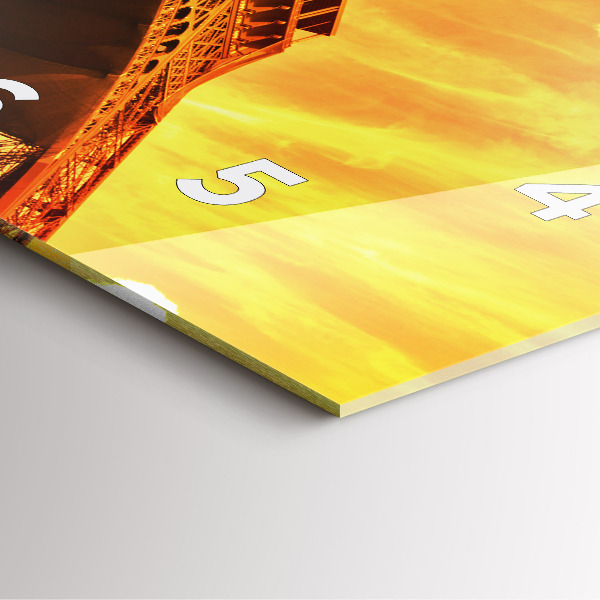 Štvorcové hodiny Eiffelova veža v Paríži