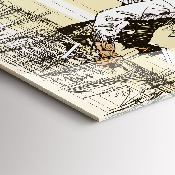 Štvorcové hodiny Žena zbiera ryžu