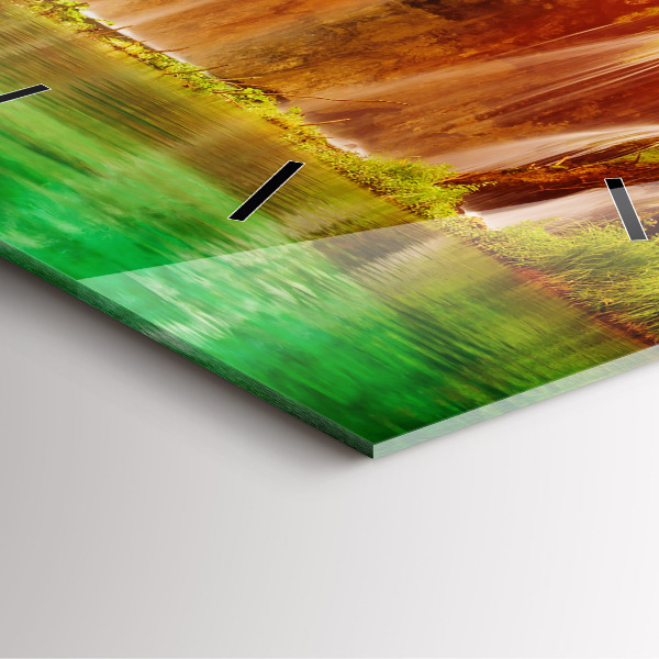 Štvorcové hodiny Pohľad na vodopád