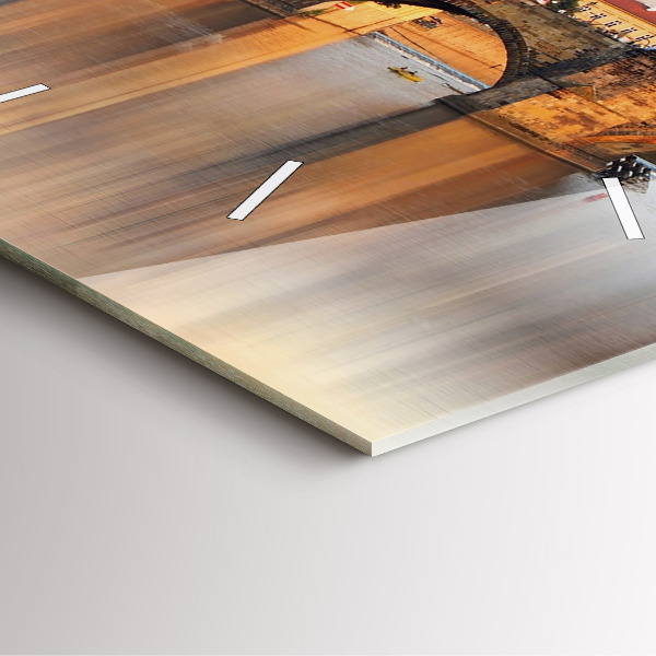 Štvorcové hodiny Panoráma nad riekou