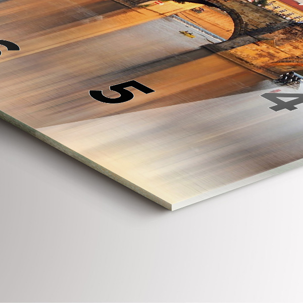 Štvorcové hodiny Panoráma nad riekou