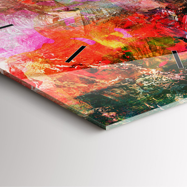 Štvorcové hodiny Abstraktná kompozícia