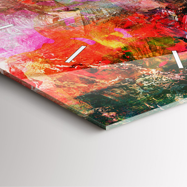 Štvorcové hodiny Abstraktná kompozícia