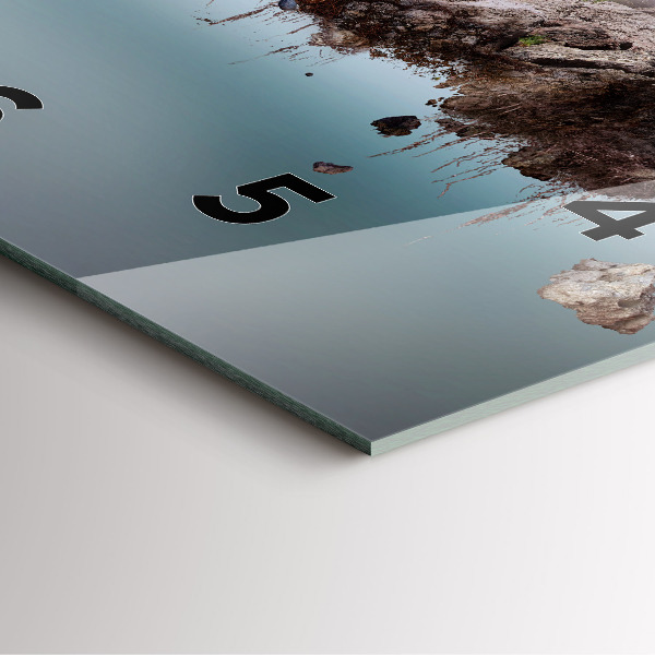 Štvorcové hodiny Lietajúci ostrov a vodopád