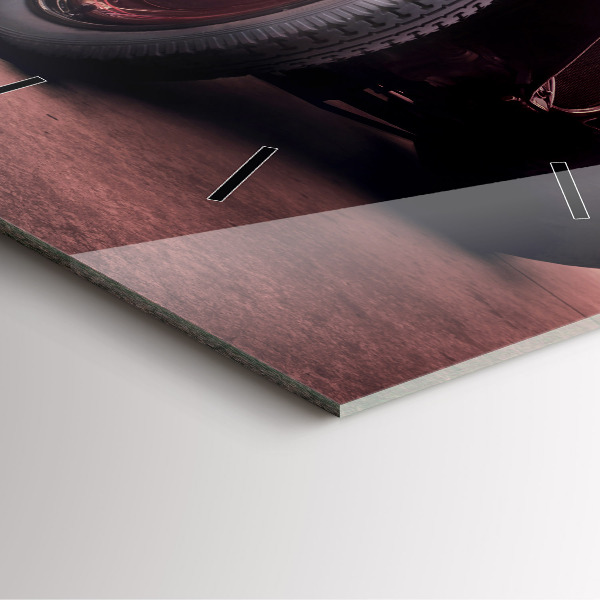 Štvorcové hodiny Auto v štýle vintage