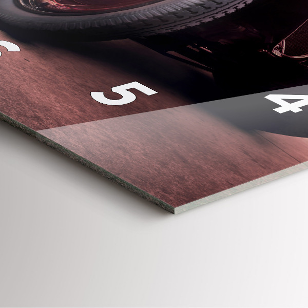 Štvorcové hodiny Auto v štýle vintage