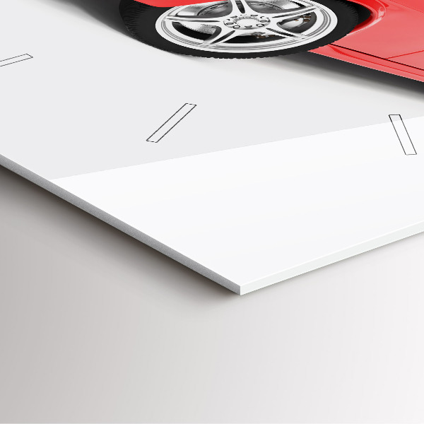 Štvorcové hodiny Športové auto