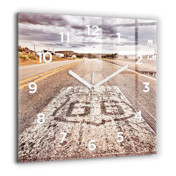 Štvorcové hodiny Route 66 USA