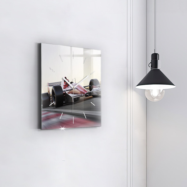 Štvorcové hodiny Športové pretekárske auto