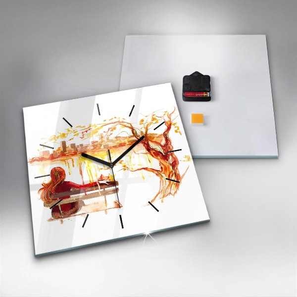 Štvorcové hodiny Jesenná Krajina