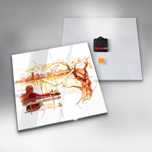 Štvorcové hodiny Jesenná Krajina