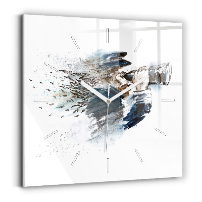 Štvorcové hodiny Kapitán s ďalekohľadom