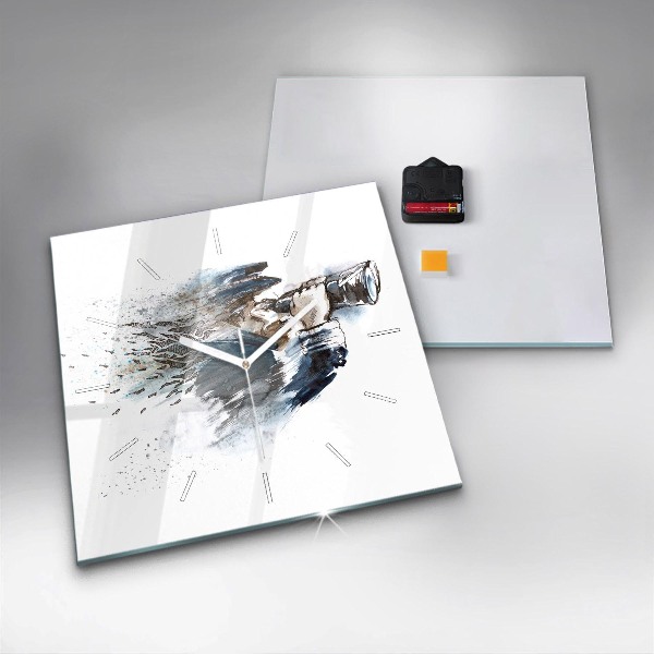 Štvorcové hodiny Kapitán s ďalekohľadom