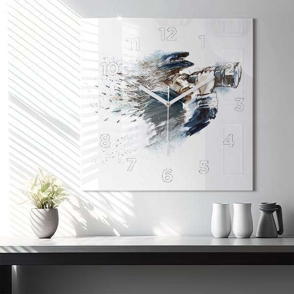 Štvorcové hodiny Kapitán s ďalekohľadom