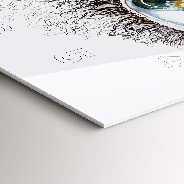 Štvorcové hodiny Kresba ľudského oka