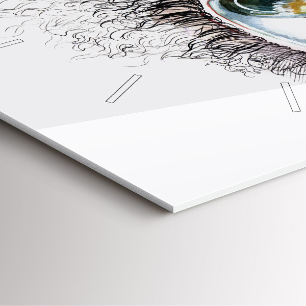 Štvorcové hodiny Kresba ľudského oka