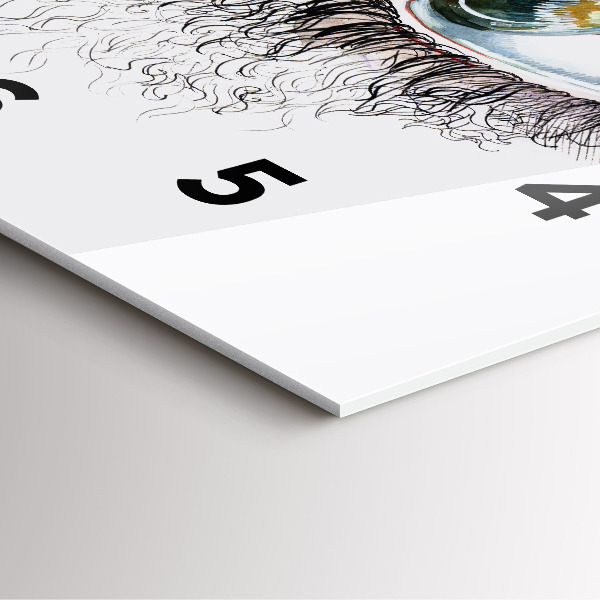 Štvorcové hodiny Kresba ľudského oka