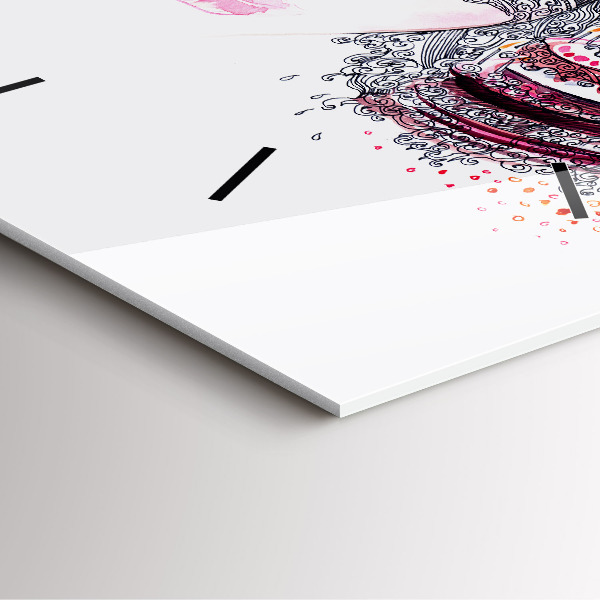 Štvorcové hodiny Sladká žena s tortou