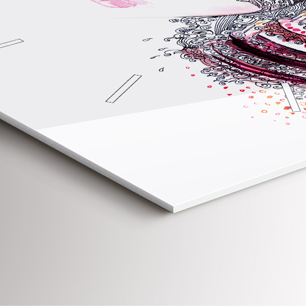 Štvorcové hodiny Sladká žena s tortou