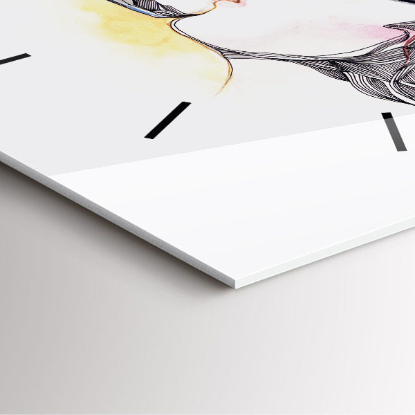 Štvorcové hodiny Kreslenie milostných bozkov