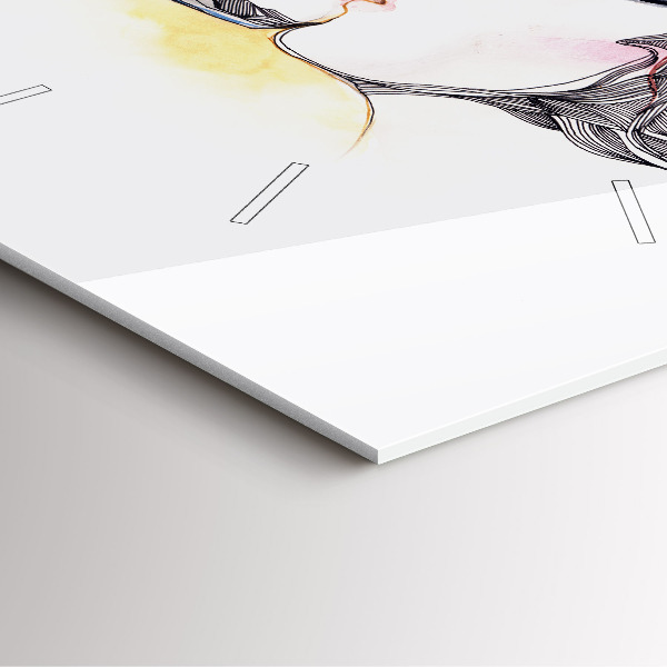 Štvorcové hodiny Kreslenie milostných bozkov