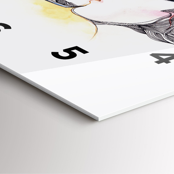 Štvorcové hodiny Kreslenie milostných bozkov