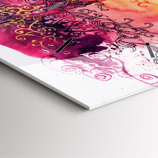 Štvorcové hodiny Akvarelový pár v láske