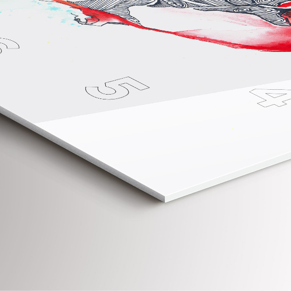 Štvorcové hodiny Farebný papagáj v lete