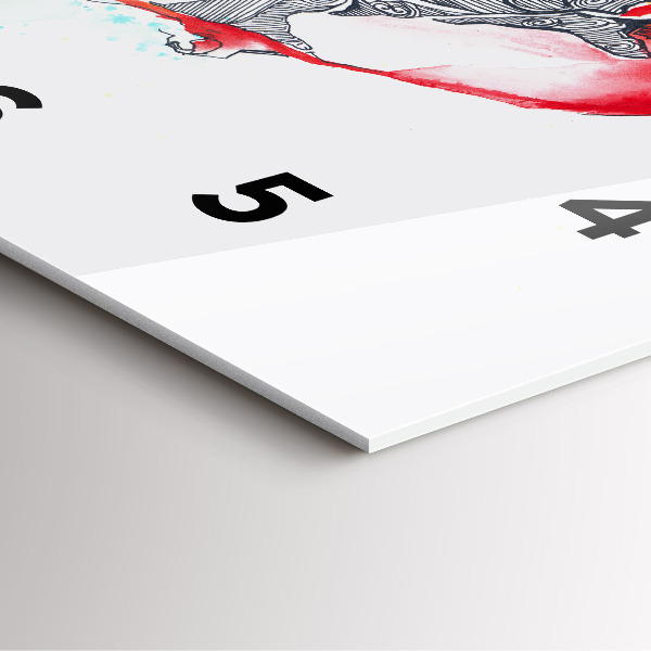 Štvorcové hodiny Farebný papagáj v lete