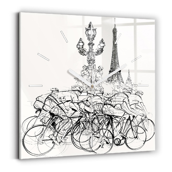 Štvorcové hodiny Kreslenie cyklistických pretekov