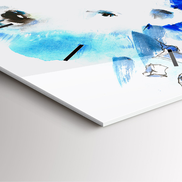 Štvorcové hodiny Medveď na pozadí ľadu