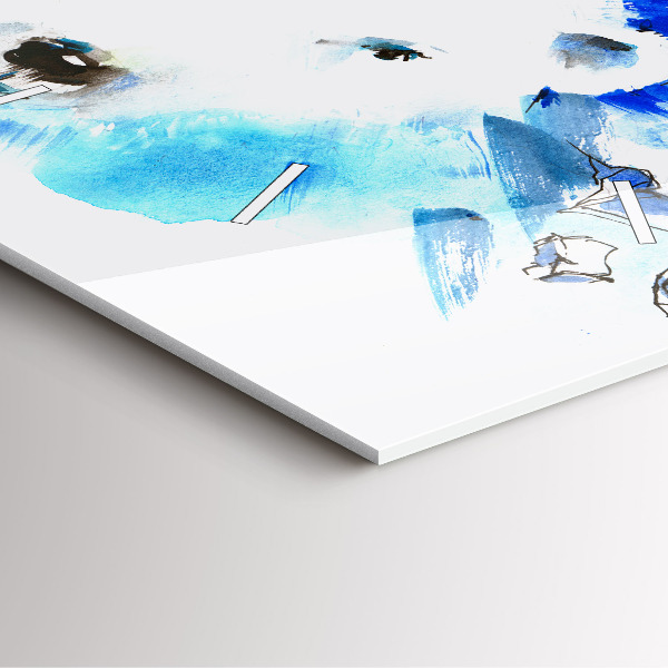 Štvorcové hodiny Medveď na pozadí ľadu