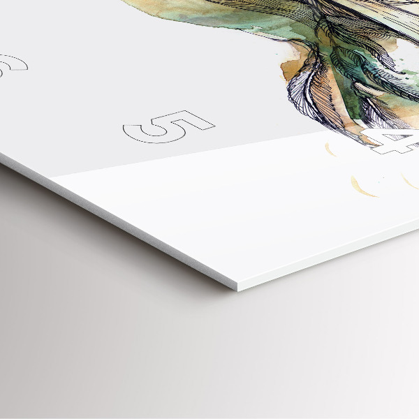 Štvorcové hodiny Vták a kniha