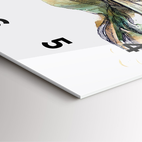 Štvorcové hodiny Vták a kniha