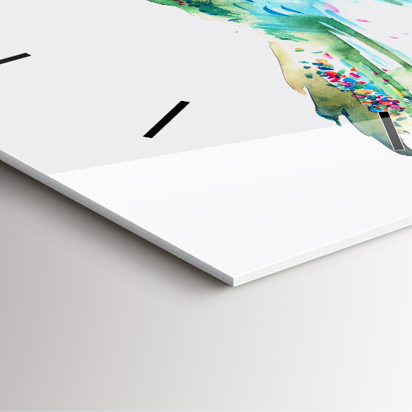 Štvorcové hodiny Vtáčia a jarná abstrakcia