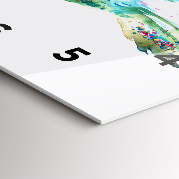 Štvorcové hodiny Vtáčia a jarná abstrakcia