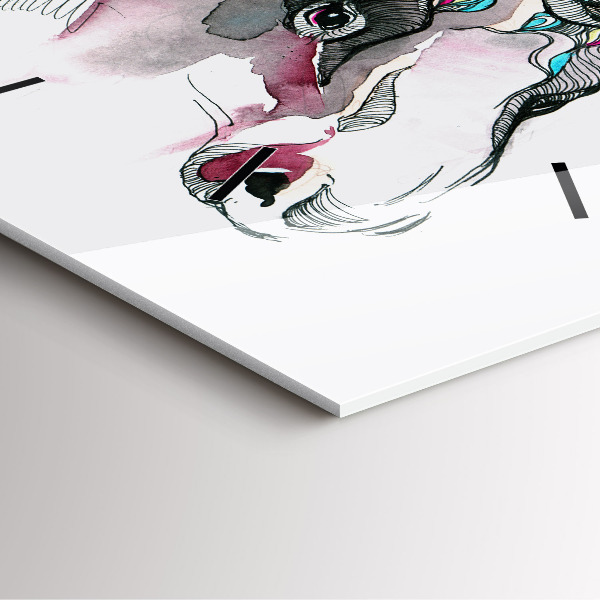 Štvorcové hodiny Losia abstrakcia