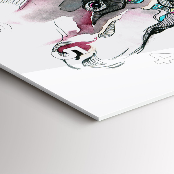 Štvorcové hodiny Losia abstrakcia