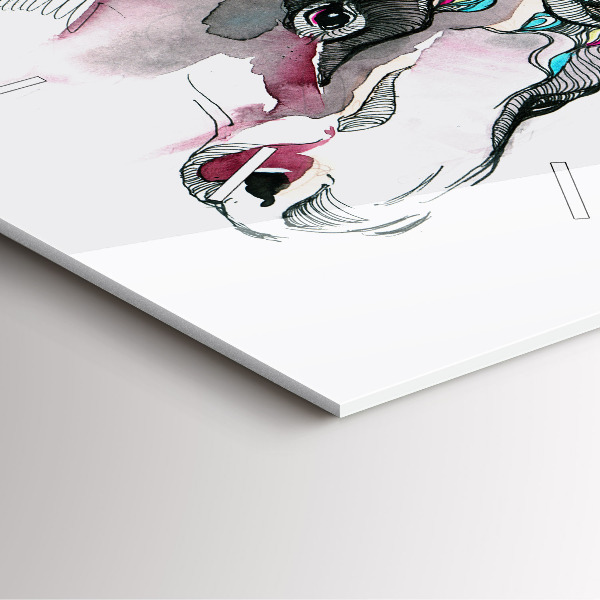 Štvorcové hodiny Losia abstrakcia