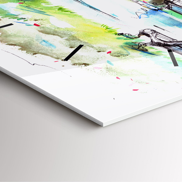 Štvorcové hodiny Malebná jar