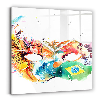 Štvorcové hodiny Kultúra - brazílska vlajka