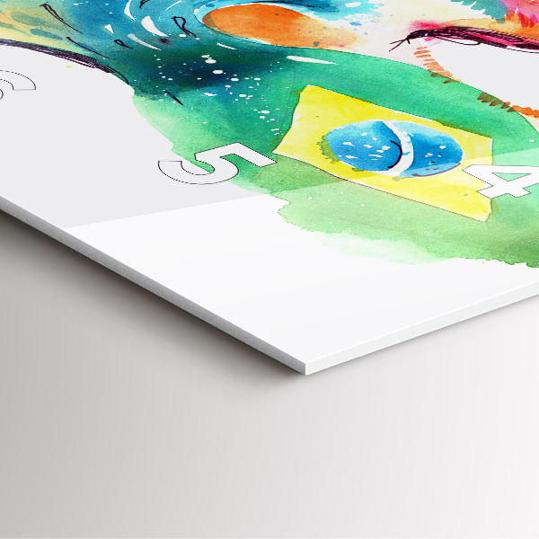 Štvorcové hodiny Kultúra - brazílska vlajka